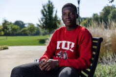 IU East student posing outside